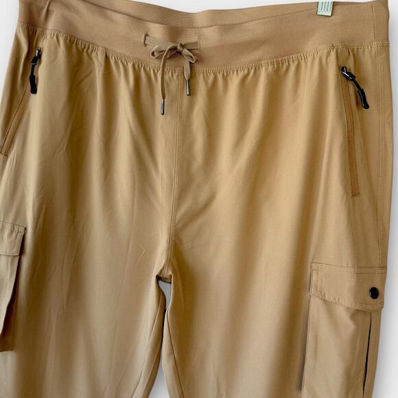 Soothfeel Capri Cargo High Waist Hiking Pants Travel Lightweight Size XXL Khaki - Picture 8 of 16
